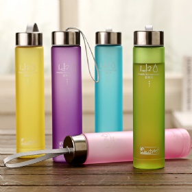 hot sales bpa free plastic frosted H2O water bottle