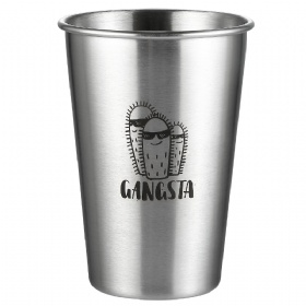 Single Wall Stainless Steel Camping Beer Coffee Pint Cup Metal Drinking Glasses Cups