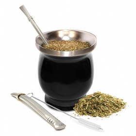 Wholesale 8oz 230ML Portable Stainless Steel Double wall Yerba Tea Mate Cup with Bombilla Straw