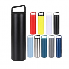 Customize Color Logo 500ml 600ml American Style Double Wall Stainless Steel Tumbler With Handle And Lid