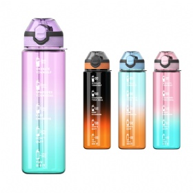 new arrivals time marker 1000ml bpa free fruit juice bottle sports plastic motivational drinking bottle