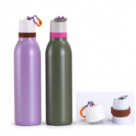 High-Value Stainless Steel Thermos Cup Large Capacity Macaron Color Sports Kettle Portable Handheld Vacuum Flask for Outdoor Use