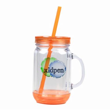 16OZ DOUBLE WALL MASON JAR WITH HANDLE